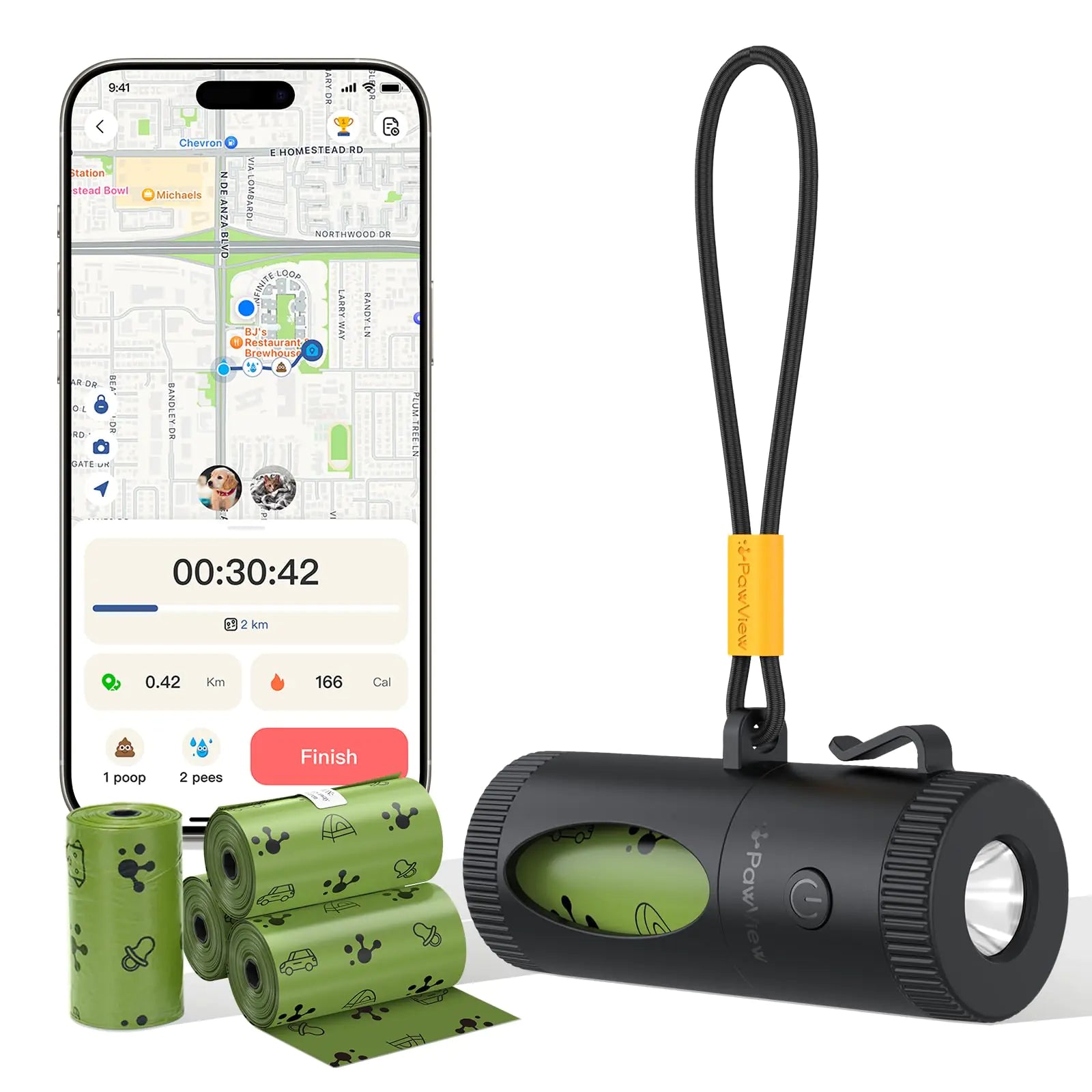 Dog Poop Bag Holder – Smart Flashlight & Retractable Dispenser